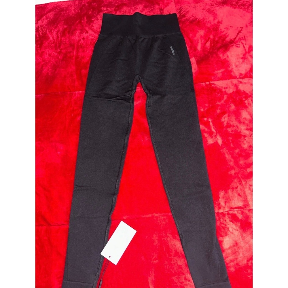 Gymshark Flex High Waisted Leggings Black Charcoal GLLG4248-BK/CH-S Small NWT